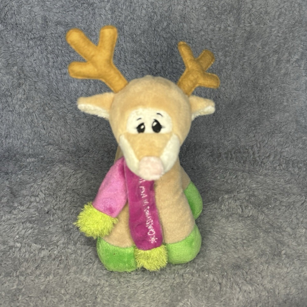 The Petting‎ Zoo Christmas In New York Reindeer Brown Plush 10" Stuffed Animal